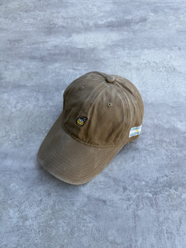 Gorra Vintage Marrón con Bordado de Mate - Image 2