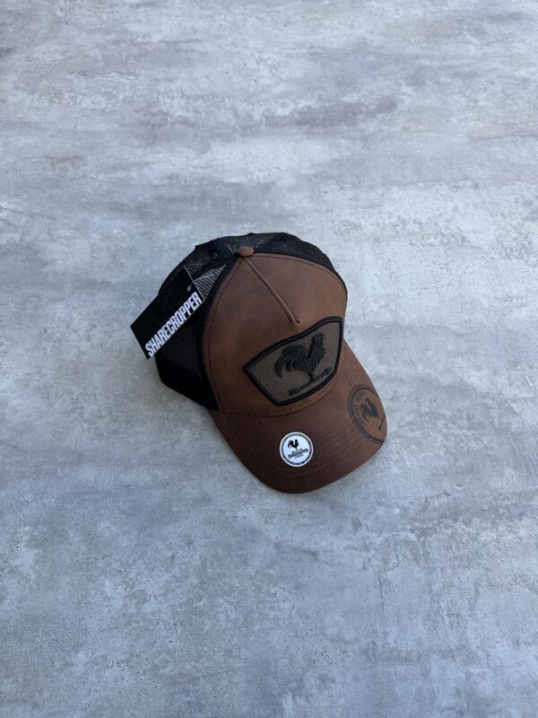 Gorra Sharecropper Cuero Marrón